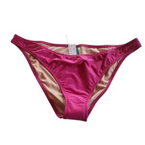 J.Crew Heritage 1989 High Leg Bikini Bottom XL Pink Recycled Polyester & Elastan